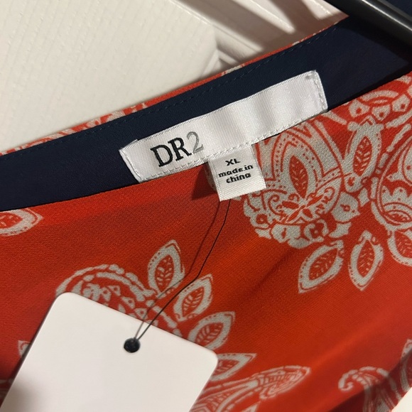 NWT DR2 Colorful Patterned Blouse Top Sz. XL New - Picture 8 of 8